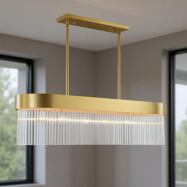 Six Light Dimmable Chandelier With Shades HomeRoots