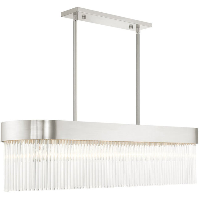 Six Light Dimmable Chandelier With Shades HomeRoots