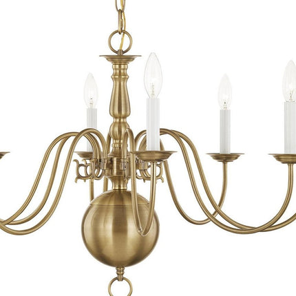 Eight Light Dimmable Chandelier With Shades HomeRoots