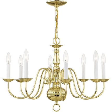 Eight Light Dimmable Chandelier With Shades HomeRoots