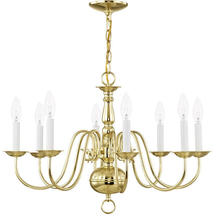 Eight Light Dimmable Chandelier With Shades HomeRoots