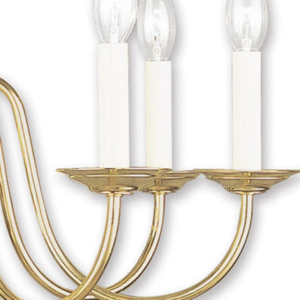 Eight Light Dimmable Chandelier With Shades HomeRoots