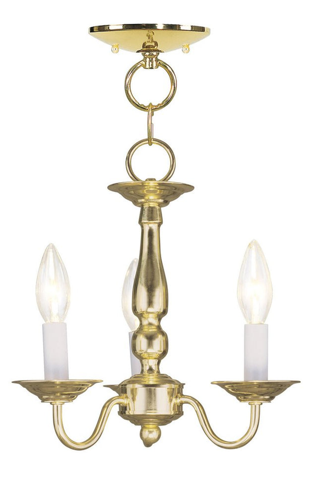 Brass Three Light Metal Dimmable Chandelier With Shades HomeRoots