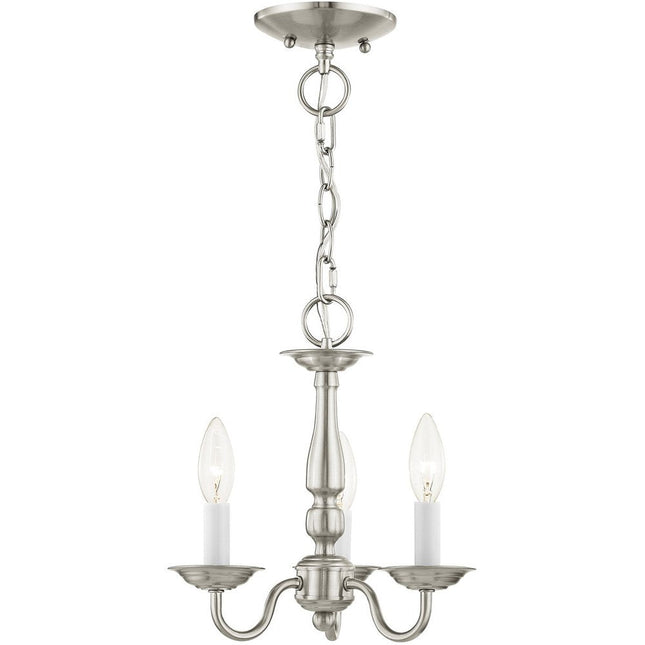 Three Light Dimmable Chandelier With Shades HomeRoots