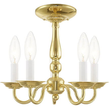 Brass Five Light Metal Dimmable Chandelier With Shades