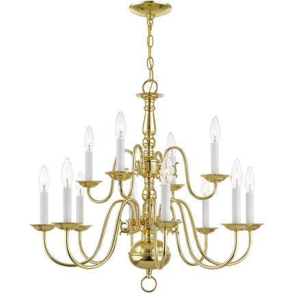Twelve Light Dimmable Chandelier With Shades HomeRoots