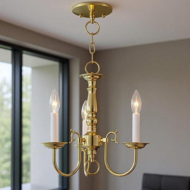 Three Light Dimmable Chandelier With Shades HomeRoots