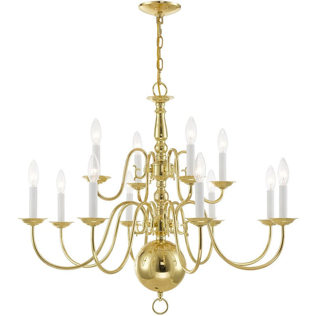 Twelve Light Dimmable Chandelier With Shades HomeRoots