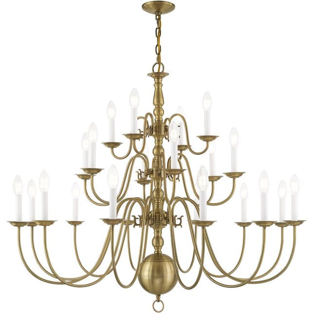 Antiqued Brass Multi Light Metal Dimmable Chandelier With Shades HomeRoots