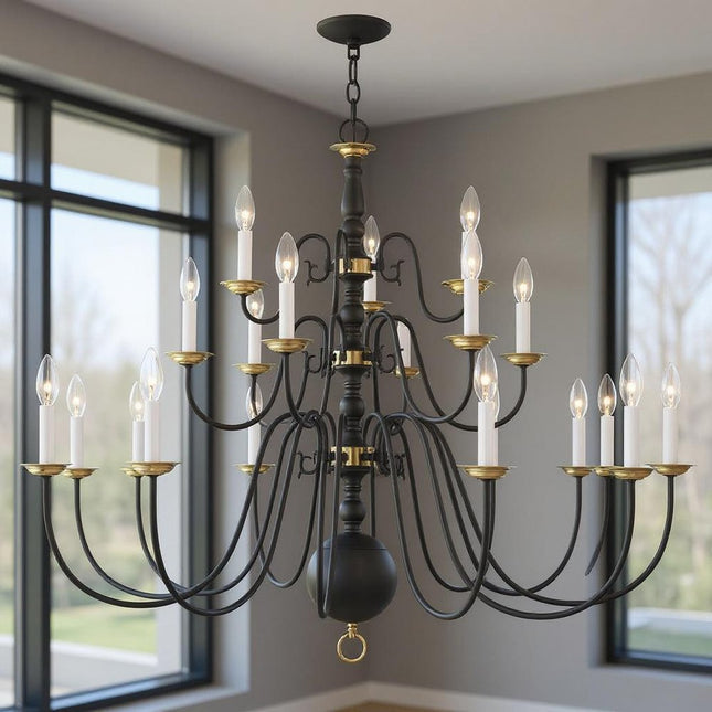 Black Multi Light Dimmable Chandelier With Shades HomeRoots