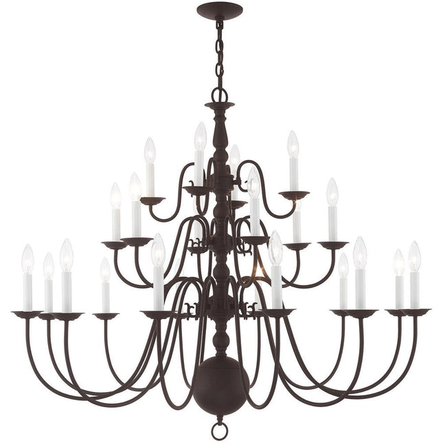 Bronze Multi Light Metal Dimmable Chandelier With Shades HomeRoots