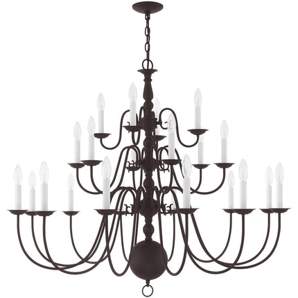 Bronze Multi Light Metal Dimmable Chandelier With Shades