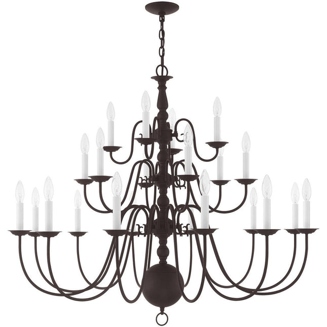 Bronze Multi Light Metal Dimmable Chandelier With Shades HomeRoots