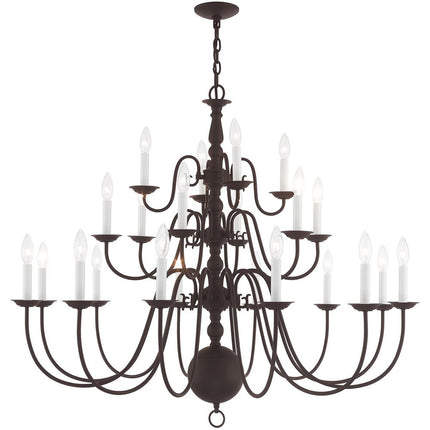 Bronze Multi Light Metal Dimmable Chandelier With Shades