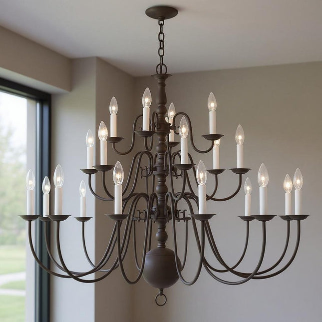 Bronze Multi Light Dimmable Chandelier With Shades HomeRoots