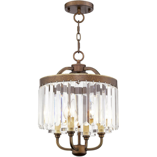 Four Light Dimmable Chandelier With Shades HomeRoots