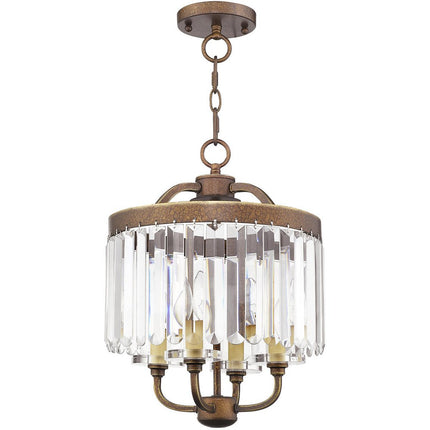 Four Light Dimmable Chandelier With Shades HomeRoots