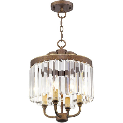 Four Light Dimmable Chandelier With Shades HomeRoots