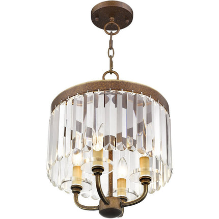 Four Light Dimmable Chandelier With Shades HomeRoots