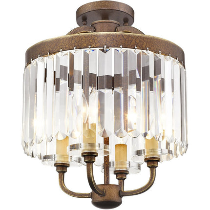Four Light Dimmable Chandelier With Shades HomeRoots
