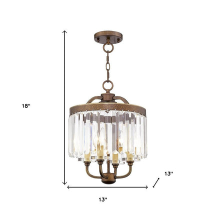 Four Light Dimmable Chandelier With Shades HomeRoots