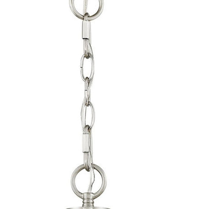 Nickel Four Light Metal Dimmable Chandelier With Shades