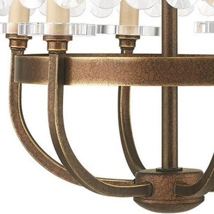 Six Light Dimmable Chandelier With Shades HomeRoots