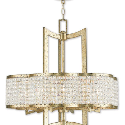 Six Light Dimmable Chandelier With Shades HomeRoots