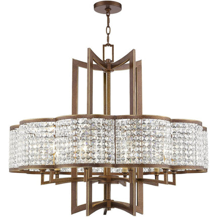 Ten Light Dimmable Chandelier With Shades HomeRoots