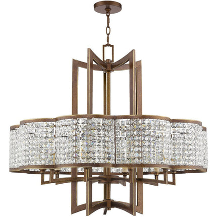 Ten Light Dimmable Chandelier With Shades HomeRoots