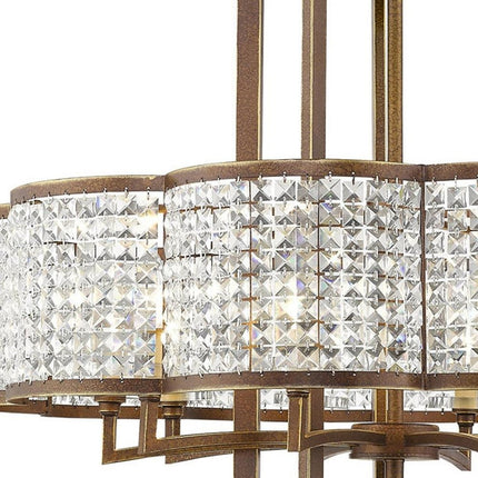 Ten Light Dimmable Chandelier With Shades HomeRoots