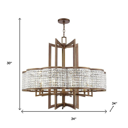 Ten Light Dimmable Chandelier With Shades HomeRoots