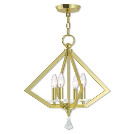 Four Light Dimmable Chandelier With Shades HomeRoots