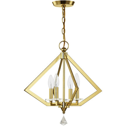 Four Light Dimmable Chandelier With Shades HomeRoots