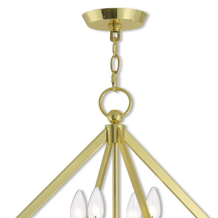 Four Light Dimmable Chandelier With Shades HomeRoots
