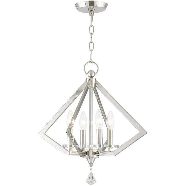 Four Light Dimmable Chandelier With Shades HomeRoots