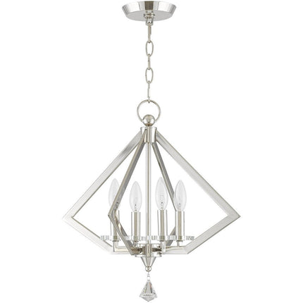Four Light Dimmable Chandelier With Shades HomeRoots