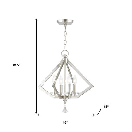 Four Light Dimmable Chandelier With Shades HomeRoots