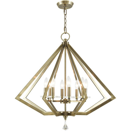 Eight Light Dimmable Chandelier With Shades HomeRoots