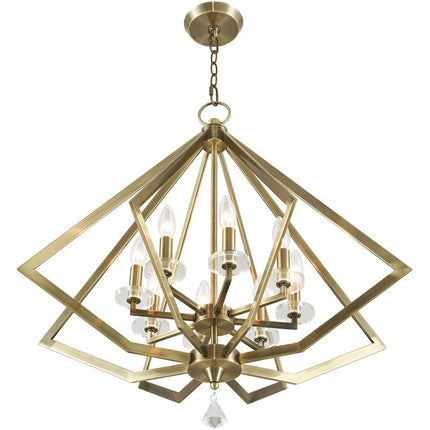 Eight Light Dimmable Chandelier With Shades HomeRoots