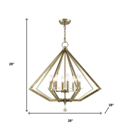 Eight Light Dimmable Chandelier With Shades HomeRoots