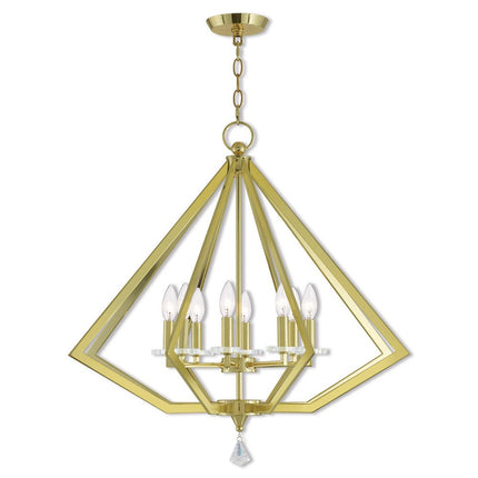 Eight Light Dimmable Chandelier With Shades HomeRoots