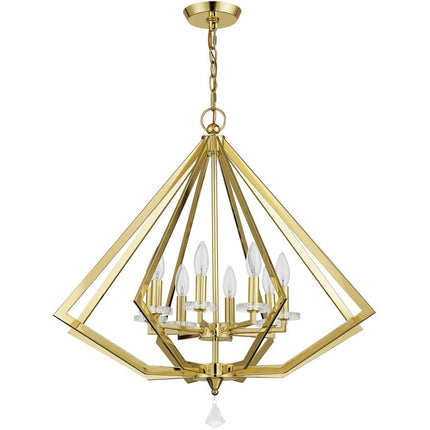 Eight Light Dimmable Chandelier With Shades HomeRoots