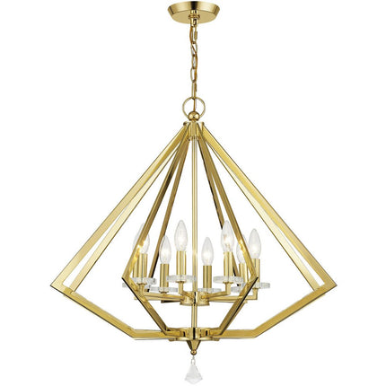Eight Light Dimmable Chandelier With Shades HomeRoots