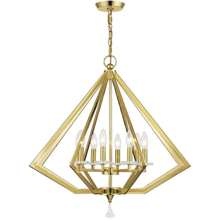 Eight Light Dimmable Chandelier With Shades HomeRoots