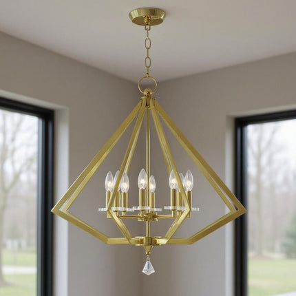 Eight Light Dimmable Chandelier With Shades HomeRoots
