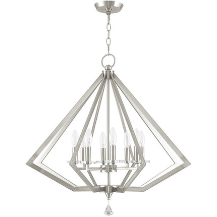 Eight Light Dimmable Chandelier With Shades HomeRoots