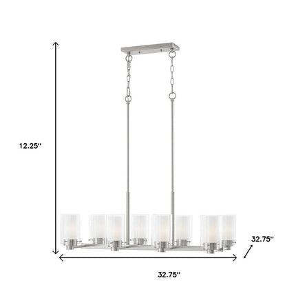 Eight Light Dimmable Chandelier With Shades HomeRoots