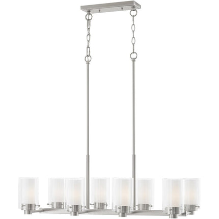 Eight Light Dimmable Chandelier With Shades HomeRoots