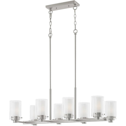 Eight Light Dimmable Chandelier With Shades HomeRoots
